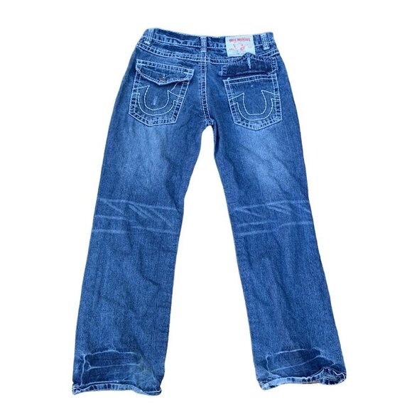 VINTAGE True Religion Jeans Size 34 JOHNNY SUPER T Blue - Picture 6 of 7